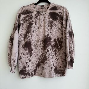 Lululemon Perfectly Oversized Crew Marble Pink Pullover Sweater TieDye Size 4-6